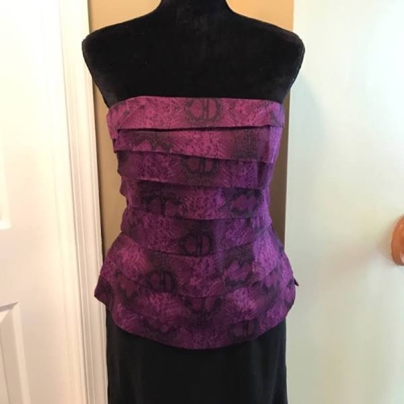White House Black Market Tops - Purple Snake Print Layered bustier
